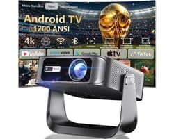 Mini Beamer - Draagbare Projector - Native 1080p Resolutie - 4K Decodering - Voor Thuisbioscoop en Buiten