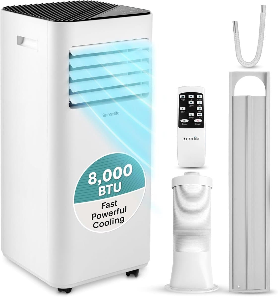 Mobiele airco 8000 BTU draagbare airconditioner met ontvochtiger ventilator afstandsbediening — afbeelding 1