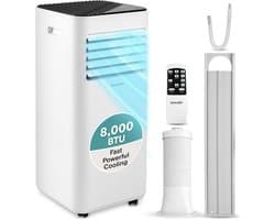 Mobiele airco 8000 BTU draagbare airconditioner met ontvochtiger ventilator afstandsbediening