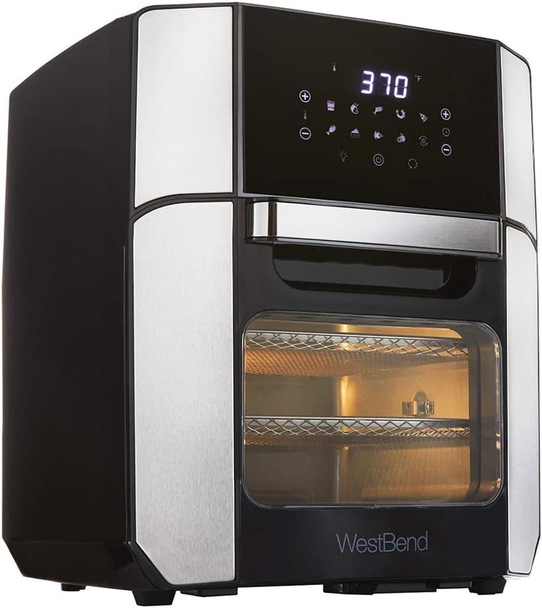 Airfryer Oven - Heteluchtfriteuse Rotisserie - Gezond Frituren - 10 Digitale Menu's - 12.6 Liter - Zwart — afbeelding 1