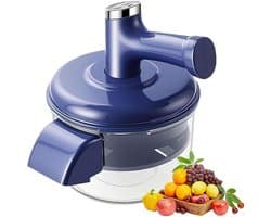 Elektrische Fruit Schilmachine - Keuken Gadget - Snel Ingrediënten Voorbereiden - Met Garde Opzetstuk - 195 x 24 cm - Blauw