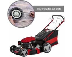 Dailygoods - Grasmaaier Terugslag Starter Vervanging - Grasmaaier Accessoire - Duurzaam Metaal - 170 mm Gatenafstand - Voor Hecht Grasmaaiers - 1x Ter...