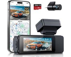 Dashcam Auto - Autocamera Voor Achter - Veilig Rijden - 4K Resolutie Touchscreen - 318 inch Scherm - Zwart