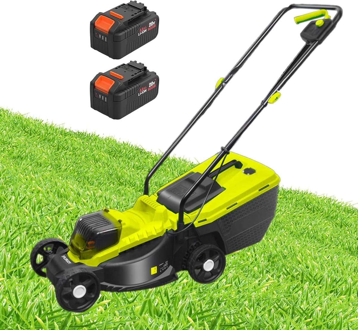 Elektrische Grasmaaier - Accu Grasmaaier Zelfrijdend - Gazon Onderhouden - Borstelloze Motor - 33 cm Maaibreedte - Zwart — afbeelding 1