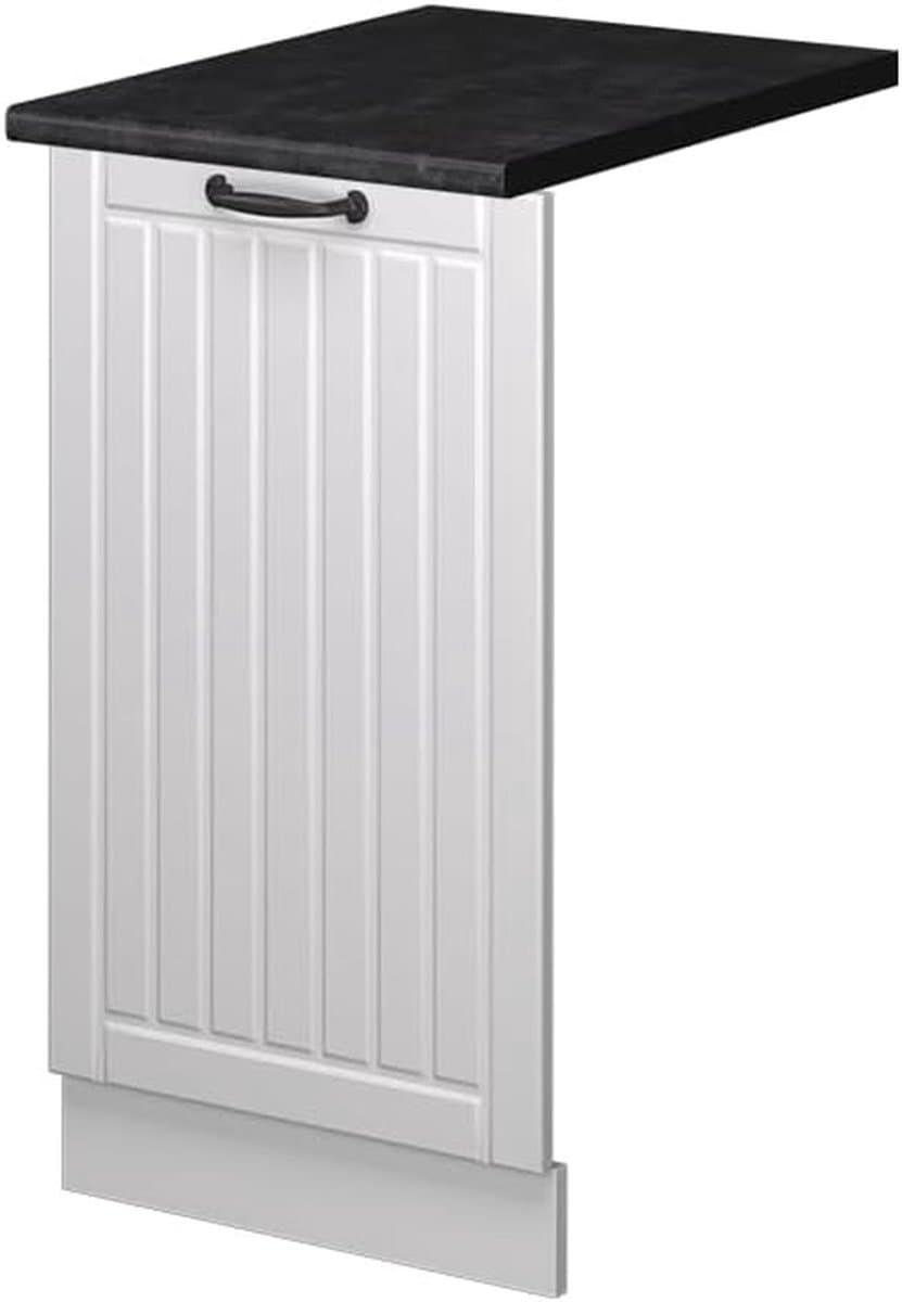 Vaatwasserfrontpaneel - Keukenfront Paneel - Keuken Inbouwen - Soft-close Scharnieren - 45 cm Breed - Wit Landhuis — afbeelding 1