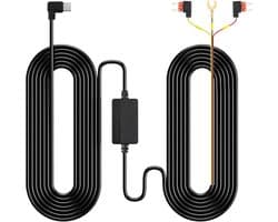 SnelShoppen - Dashcam Hardwire Kit USB-C – 12V-24V naar 5V/2.5A Mini Fuse Tap met Laag Spanning Beveiliging, 3-Core Type-C Kabel voor Parkeermodus en