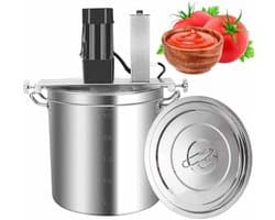 Keukenmixer Automatisch - Voedselmixer Roerbak - Grote Porties Mengen - Dubbellaags Roersysteem - 40 Liter - Zilver