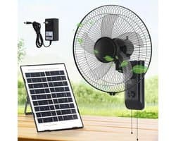 Wandventilator - Elektrische Koeler - Ruimte Koelen - Zonne-energie Optie - 43CM 16IN - Wit