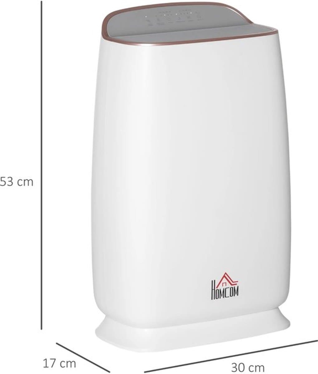 Luchtreiniger - Air cleaner - Airpurifier - Air purifier met HEPA Filter - 3 lagen CADR 220 m³/u tot 28 m² - ABS en PP - 45W - Wit — afbeelding 1