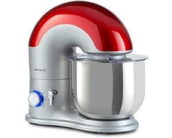Keukenmachine Mixer - Foodprocessor Kom - Bakken Deeg Maken - Planetair Roersysteem - 7 Liter Kom - Zilver