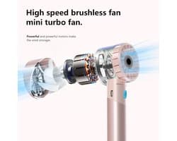 Draagbare mini-ventilator met lange batterijduur en 4 snelheden