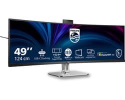 Philips 49B2U6900CH - Ultrawide QHD Curved Monitor - USB-C 100w - RJ45 - KVM switch - HDR400 - Webcam - 5jr Garantie - 49 inch