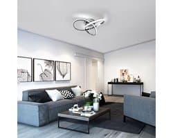 Dimbare Led-plafondlamp met Afstandsbediening - Modern en Functioneel - 36W - 3000K-6500K - Geschikt voor Woonkamer en Eetkamer