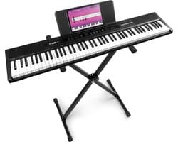 MAX RhapsodyDP88 Digitale Piano met 88 toetsen - Keyboard met standaard - Aanslaggevoelige toetsen