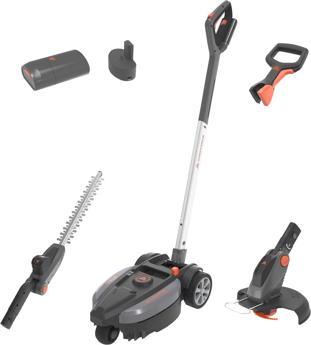 Accu-grasmaaier, Grastrimmer en Heggenschaar voor Kleine Tuinen - 3-in-1 Ontspannen Tuinieren — afbeelding 1