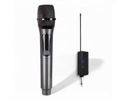 Tech Essentials Draadloze Microfoon - USB-C Oplaadbaar - Extra bereik - Karaoke - ASMR - Studio - Geschikt Voor Partybox - 3.5-6.3mm Jack