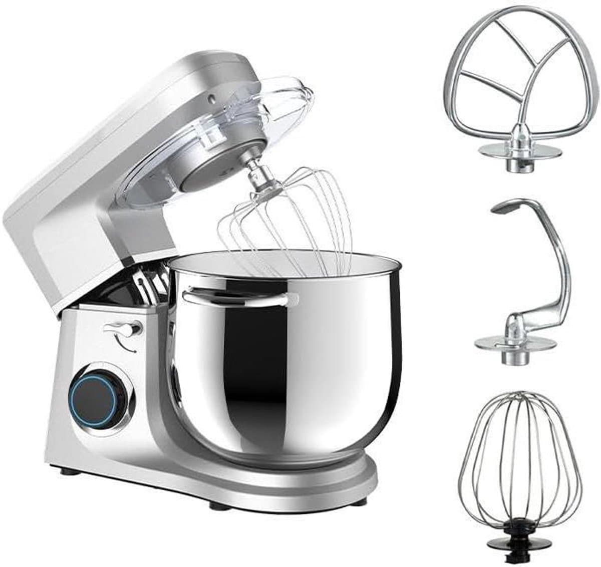 Keukenmixer - Voedselmixer - Bakken en koken - Krachtige 1700W motor - 11L capaciteit - Zilver — afbeelding 1