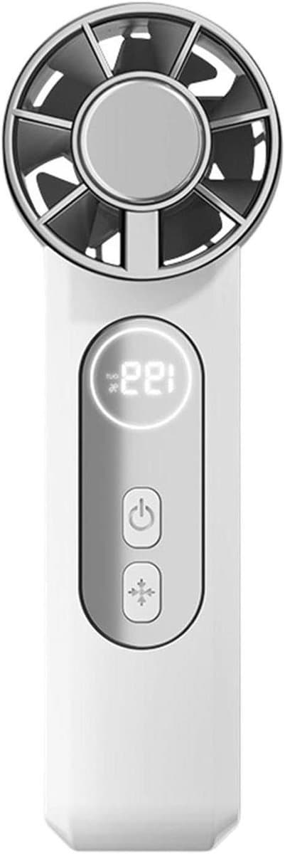 Draagbare ventilator - Persoonlijke koeler - Handsfree verkoeling - Afneembare clip - 5x10x5 cm - Wit — afbeelding 1