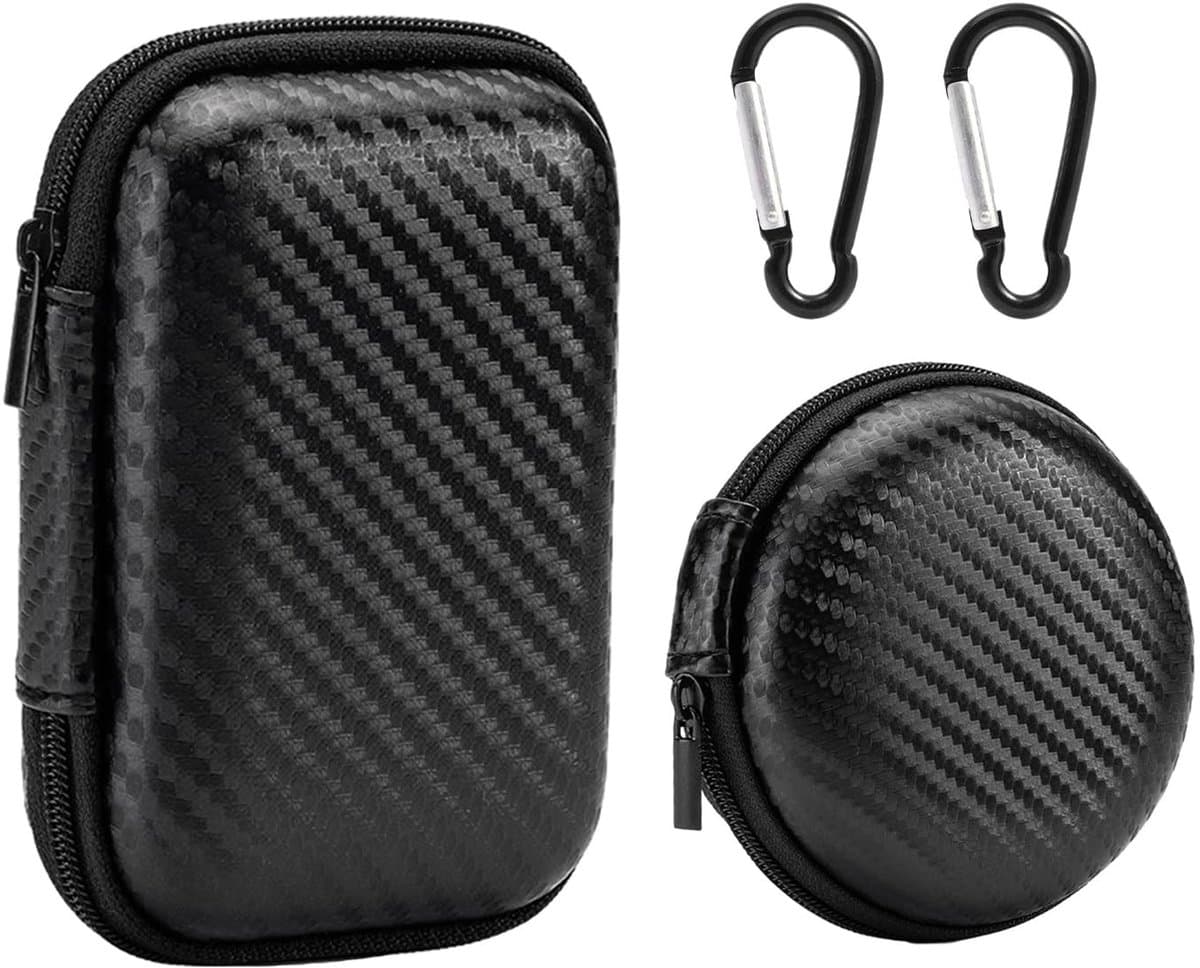 Store_9 - Mini-hoofdtelefoon-opbergdozen - Opbergtas - Harde EVA-koffer - Zwart - Reisaccessoires - Hoofdtelefoon en datakabel - 2 stuks — afbeelding 1