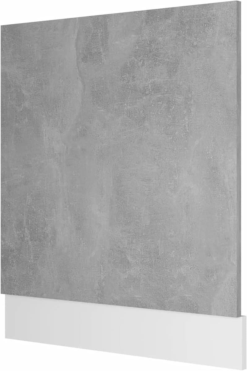 Tidyard Vaatwasser, keukenblok, vaatwasser, frontpaneel, afwasmachine vaatwasser, vaatdeur, beschermt de vaatwasser, betongrijs, 59,5 x 3 x 67 cm, houtmateriaal — afbeelding 1