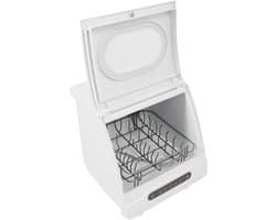 Tafelafwasmachine - Mini vaatwasser - Snel servies reinigen - 5 spoelprogramma's - 45 x 45 x 38 cm - Wit