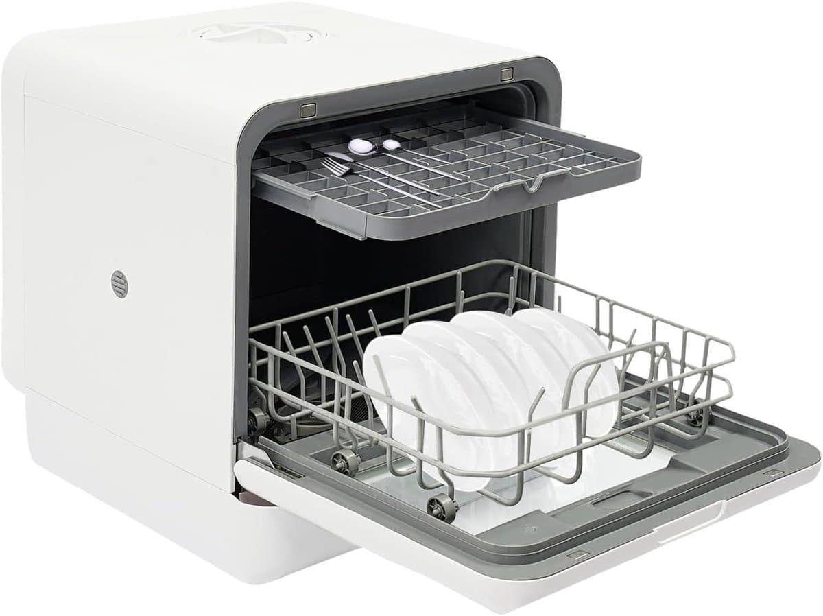Mini vaatwasser - Tafelmodel - Keuken Gemak - Installatievrij - 6 Liter Reservoir - Wit — afbeelding 1