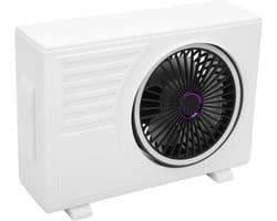Bureauventilator - Mini ventilator - Kantoor Koelen - 3D Groothoek Luchtstroom - 24D x 18B x 8.5H cm - Wit
