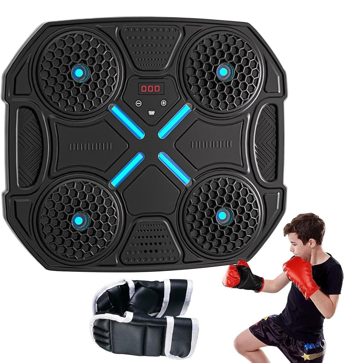 Boxing Music Machine, Smart Boxing Trainer, Wireless Punching Equipment, Training Machine with Smart Display, Home Gym Equipment, Boxing Gloves, Punching Trainer, Wireless Boxing, Punching Equipment — afbeelding 1