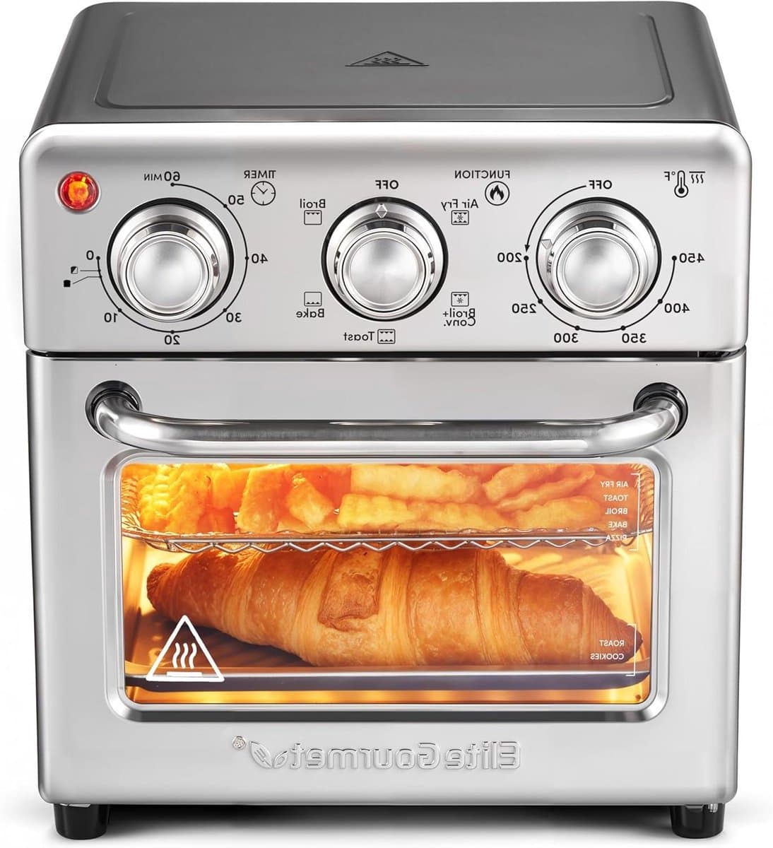 Heteluchtfriteuse Oven - Luchtfriteuse Braden - Gezond Koken - 5-in-1 Functie - 8.5 Liter - Roestvrij Staal — afbeelding 1