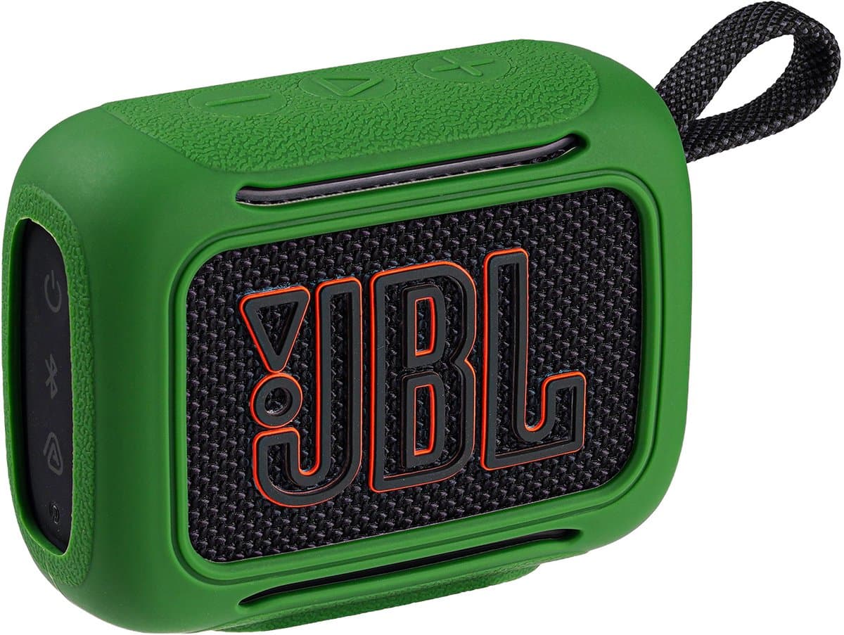 Beschermhoes geschikt voor JBL Go 5 Bluetooth Speaker - Meerdere Kleuren - Schokbestendig - Krasbestendig - Siliconen - Hoesje - Case - Bescherming - Groen — afbeelding 1