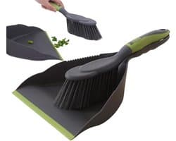 Bezem en Stoffer Set - Reinigingsset Huishouden - Bureau Schoonmaken - Dichte Borstel Verwijdert Haar - Compact Ontwerp - Niet Gespecificeerd