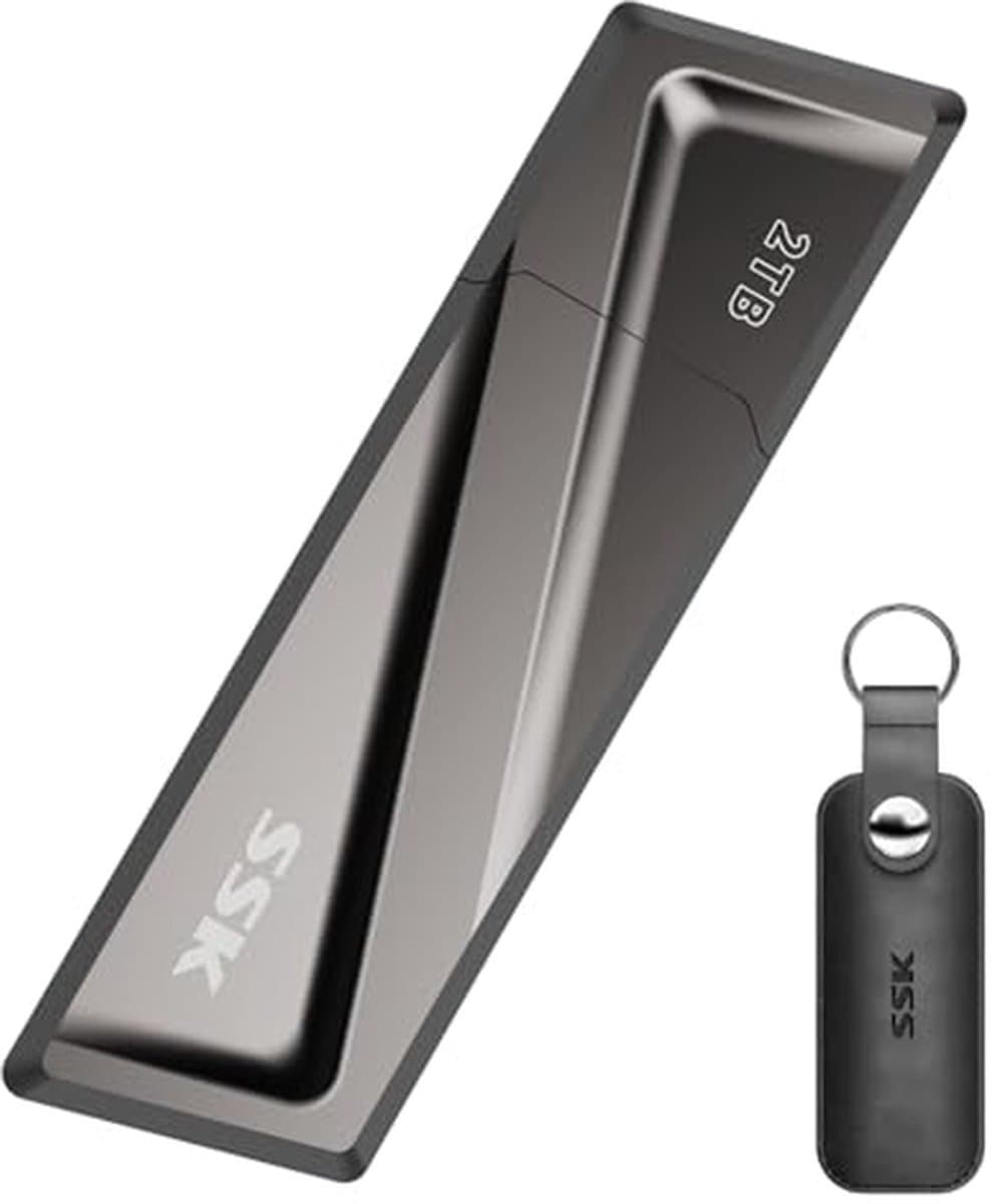 Externe SSD - Draagbare Opslag - Bestanden Opslaan - Ultrasnelle Transmissie - 2 TB - Zilver — afbeelding 1