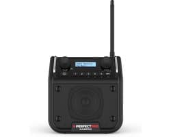 PerfectPro DABPRO Bouwplaats Radio - DAB+ - FM - Bluetooth - Oplaadbaar - Zwart - DPR2