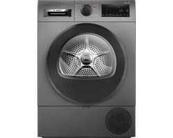 Bosch Serie 6 WQG243DR10 - Vrijstaand - Voorbelading - Warmtepomp - Grijs - Draaiknop - Rechts - DE display — afbeelding 1