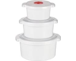 Magnetron Beker Set - Verse en Diepvries Set - Eten Opwarmen - Met Stoomventiel - 3 Delig 0.5 1 2L