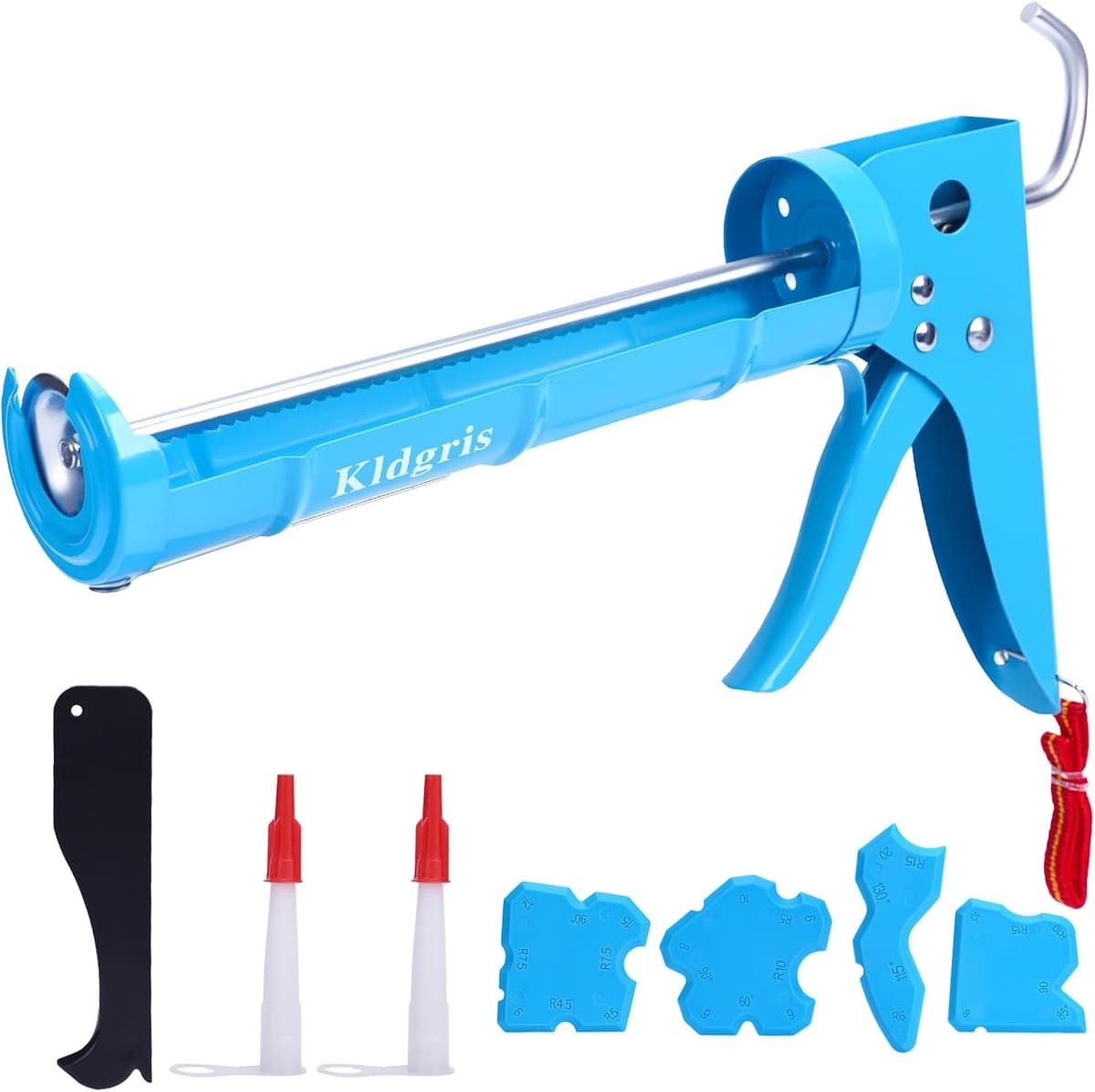 Sealing Gun Silicone Gun Set with Caulking Removal Tool and 2 Silicone Nozzles for Caulking Removal, Bathroom & Shower - ShopVlot — afbeelding 1