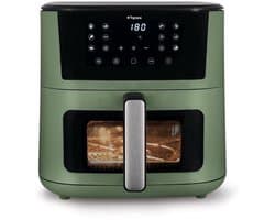 Heteluchtfriteuse 10 Liter - 2200 W Vermogen - Saliegroen - Aluminium Kunststof - Voor Friet Groenten Vlees Vis - Airfryer
