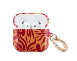 Selencia Case - Hoesje geschikt voor AirPods 4 - Tropical Vibes Apricot