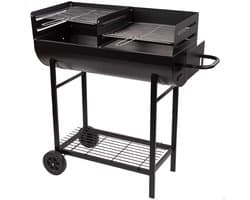 Houtskoolgrill met dubbele grill voor optimaal grillplezier