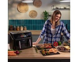 Cecotec Cecofry&Grill Duoheat 10000 Dubbel 10 l Vrijstaand 2800 W Heteluchtfriteuse Zwart