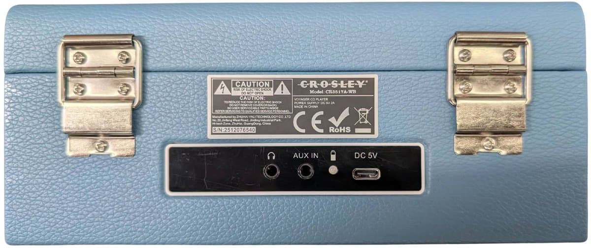 Crosley Voyager CD-speler - Hemelsblauw — afbeelding 1