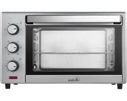 Elektrische oven - Kleine oven - Koken en bakken - 6 kookfuncties - 25 liter - Zilver