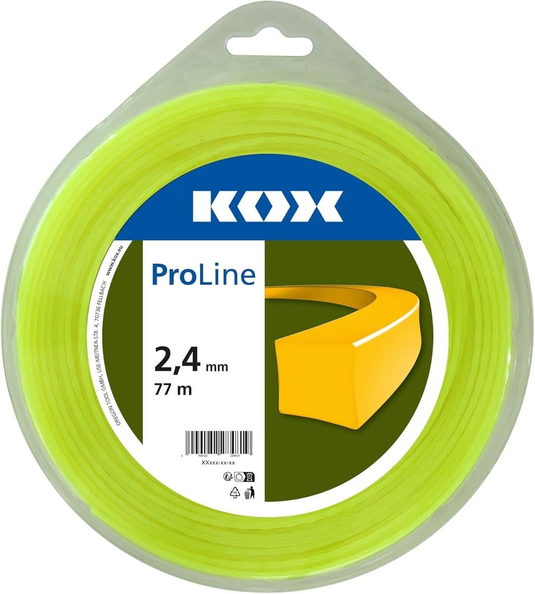 SnelShoppen - Snijdraad vierkant 4 mm diameter, 30 m lengte - Hoogwaardige snijkabel voor grasmaaier, slijtvast, fluorescerend, energiezuinig - Tuinac — afbeelding 1