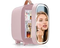 Lìon® Mini Koelkast - Minibar - 4L Capaciteit - Skincare Koelkast - Roze - 29cm x 21cm x 30cm