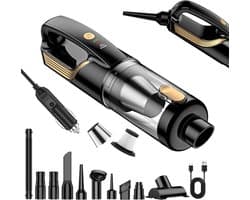 Draadloze Handstofzuiger - Auto Stofzuiger - Auto en Huis Reinigen - 27000Pa Krachtige Zuigkracht - 6000mAh Batterij - Zwart