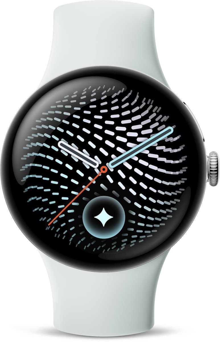 Google Pixel Watch 5 - smartwatch - 41 mm - Wifi - Wit/Zilverkleurig - sportbandje — afbeelding 1
