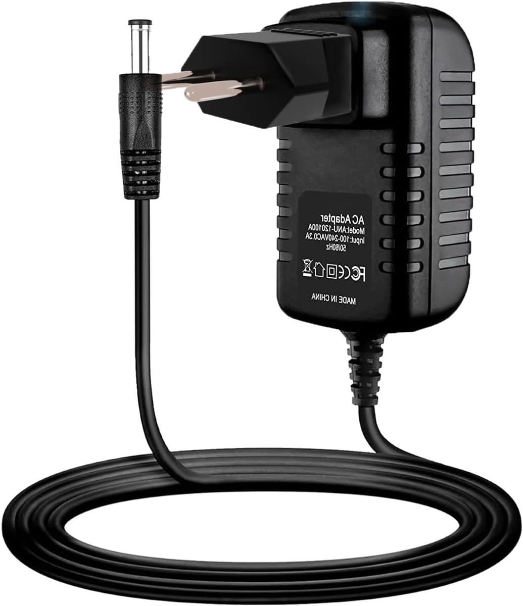 AC/DC Adapter - Voedingskabel Oplader - Externe Harde Schijf - Overspanningsbeveiliging - EU-stekker - Zwart — afbeelding 1