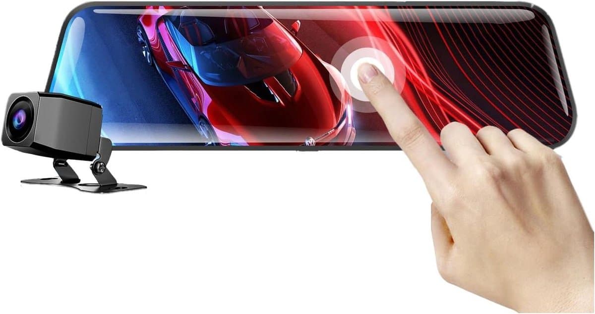 Dashcam - Autocamera Rijcamera - Veilig Rijden - 10 Inch Touchscreen - 1080P HD - Zwart — afbeelding 1