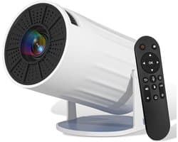 Beamer, 4K 1080P ondersteuning, met WiFi 6, Bluetooth 5.0, draagbare thuis- en buitenprojector, voor Android/iPhone/PC/Mac/Switch