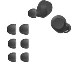 kwmobile 6x cover voor in-ear oortjes geschikt voor Sony WF-C710N - Vervangende oordopjes van siliconen in donkergrijs - 3 maten